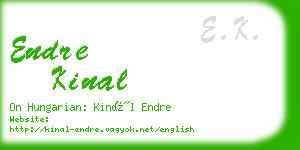 endre kinal business card